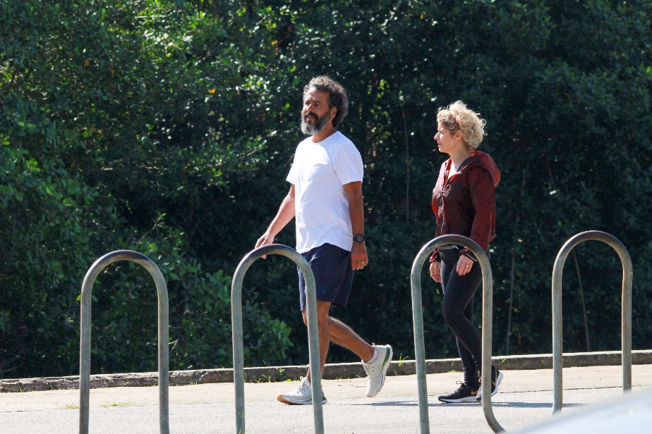 Marcos Palmeira Faz Caminhada A Esposa Na Lagoa Rodrigo De Freitas