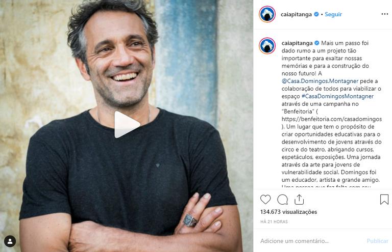 Camila Pitanga homenageia Domingos Montagner