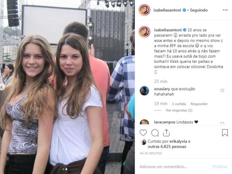 Isabella Santoni e Victoria Antunes em show