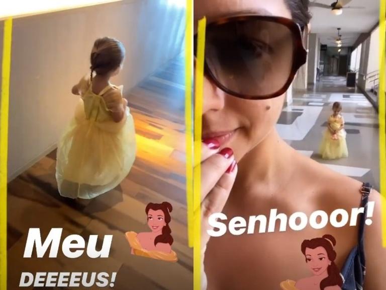 Thais Fersoza mostra a filha Melinda vestida de princesa