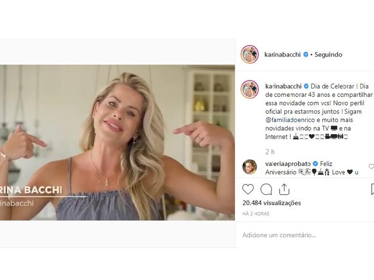 Karina Bacchi anuncia novidade para os fãs