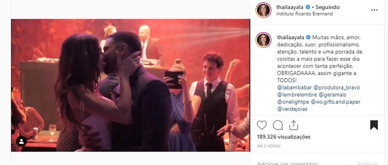 Thaila Ayala mostra vídeo da festa de casamento