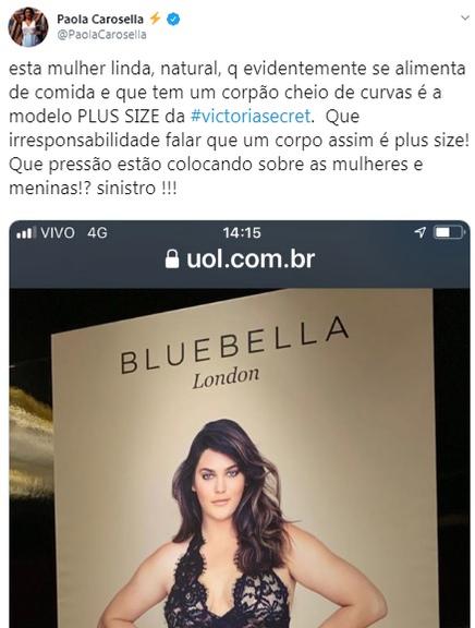 Paola Carosella briga com homem que chamou modelo de gorda