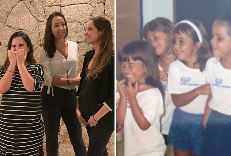 Tatá Werneck posa com as amigas grávidas