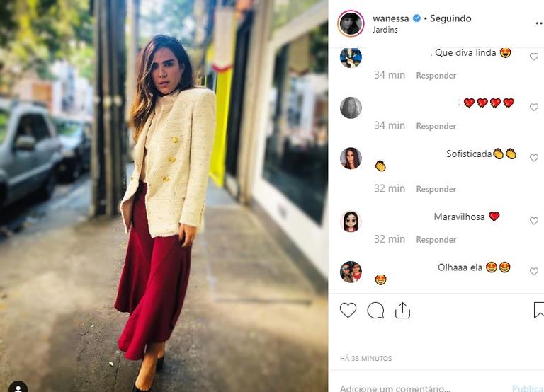 Wanessa Camargo mostra look do dia