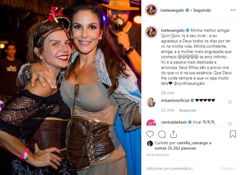 Ivete Sangalo posta foto para celebrar o aniversário da irmã