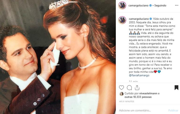 Luciano Camargo e Flávia Camargo casamento