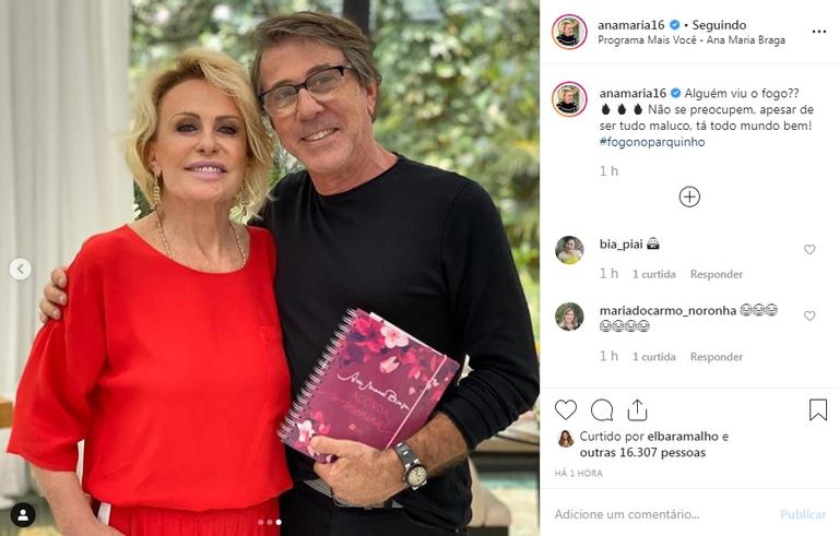 Programa de Ana Maria Braga é invadido por bombeiros