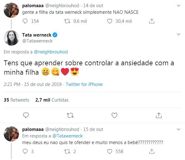 Tatá Werneck fala sobre a filha nas redes sociais