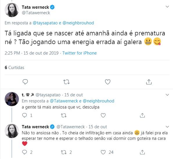 Tatá Werneck fala sobre a filha nas redes sociais