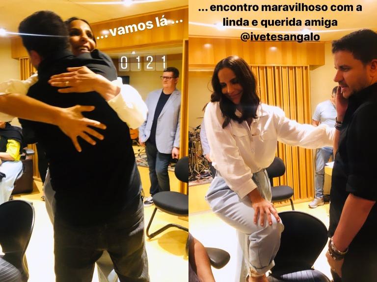 Ivete Sangalo e Maurício Manieri cantando hit dos anos 90