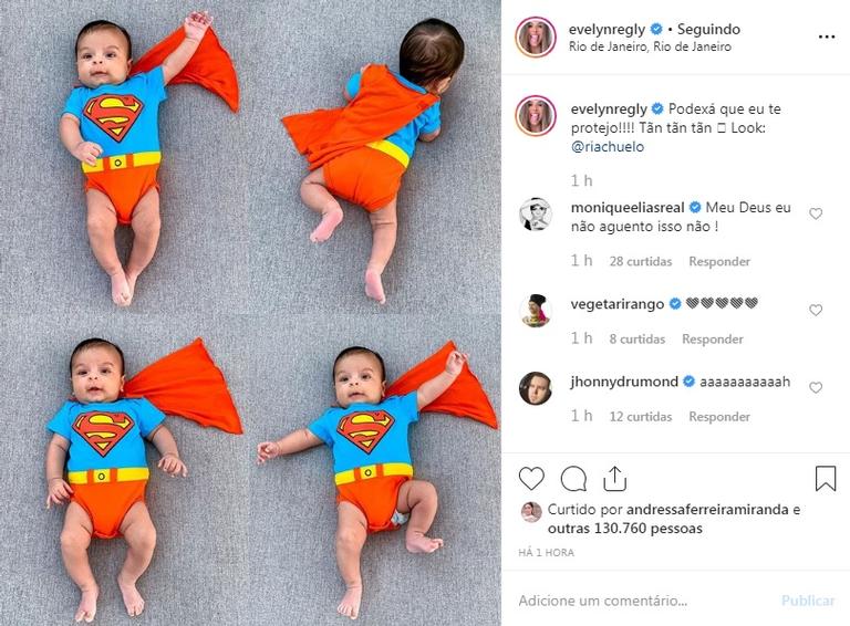 Evelyn Regly encanta os seguidores com foto do filho