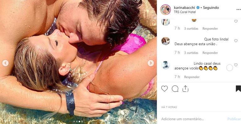 Karina Bacchi e Amaury Nunes em Cancún