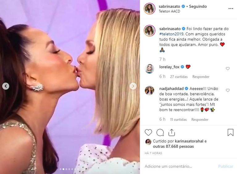 Sabrina Sato exibe cliques do TeleTon e encanta seguidores