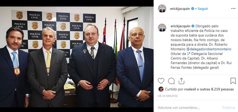 Erick Jacquin agradece investigações após ser vítima de babá