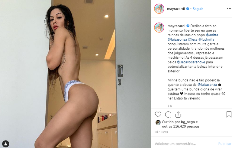 Mayra Cardi exibe o corpão em foto ousada na web