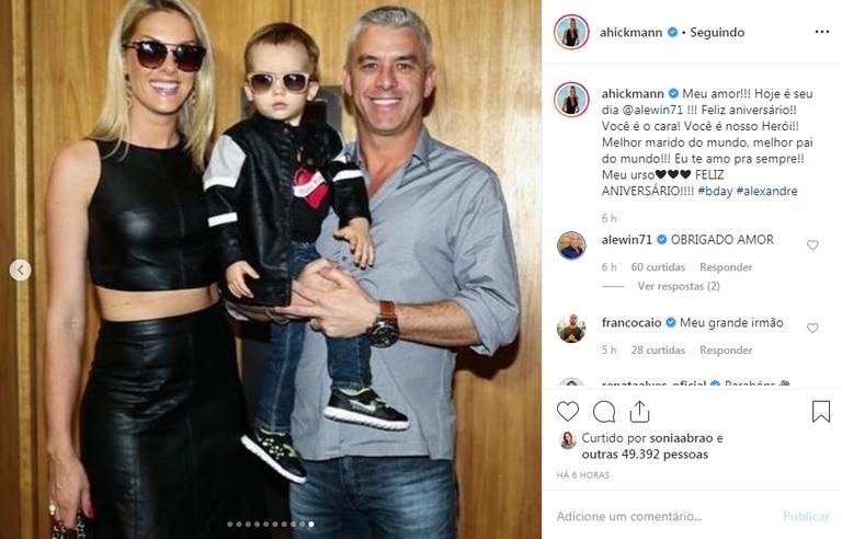 Ana Hickmann faz declaração de aniversário para o marido