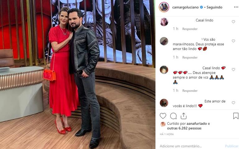 Luciano Camargo e a esposa Flávia Camargo