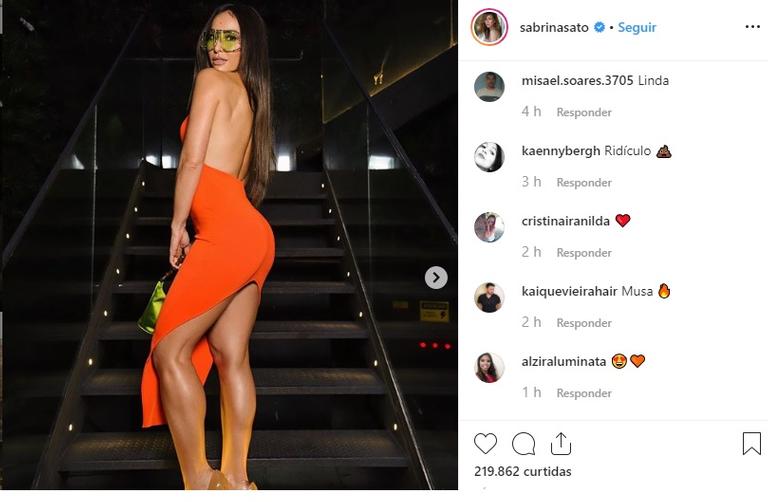 Sabrina ganhou elogios das famosas