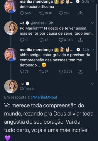 Maisa conforta Marília Mendonça