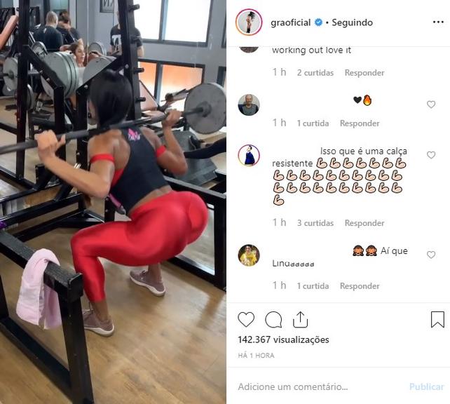 Gracyanne Barbosa exibe bumbum gigante em treino