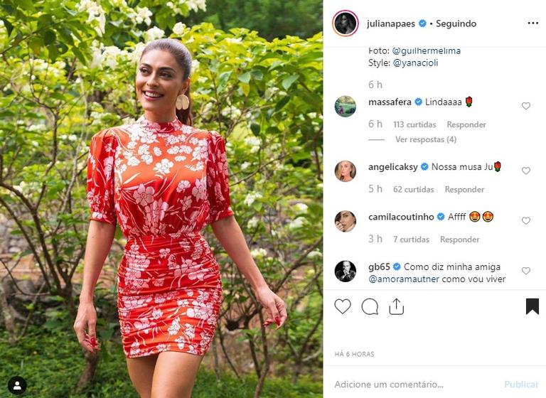 Juliana Paes look no Encontro com Fátima Bernardes