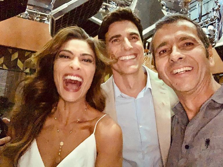 Reynaldo Gianecchini com Juliana Paes e Marcos Palmeira