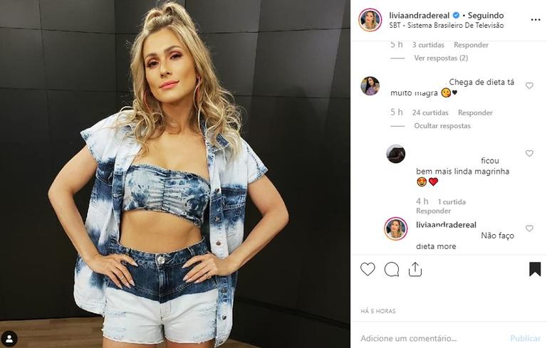 Lívia Andrade rebate seguidora