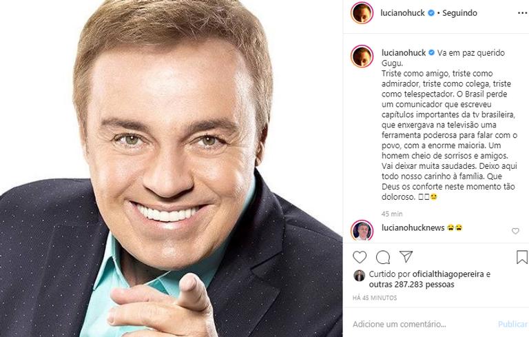 Luciano Huck fala sobre Gugu Liberato