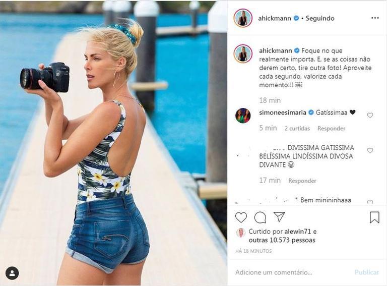 Ana Hickmann faz reflexão sobre a vida