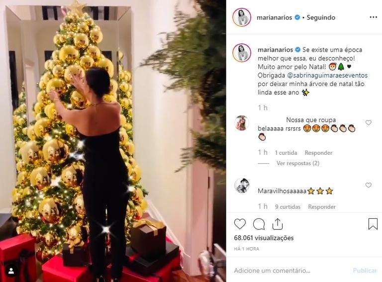 Mariana Rios árvore de Natal