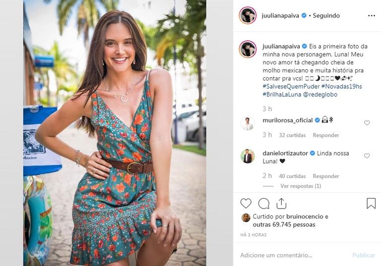 Juliana Paiva vai voltar para as telinhas de novela com Luna