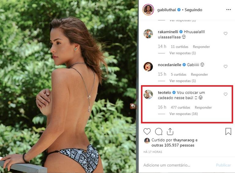 Gabi Luthai arranca suspiros nas redes com clique sensual