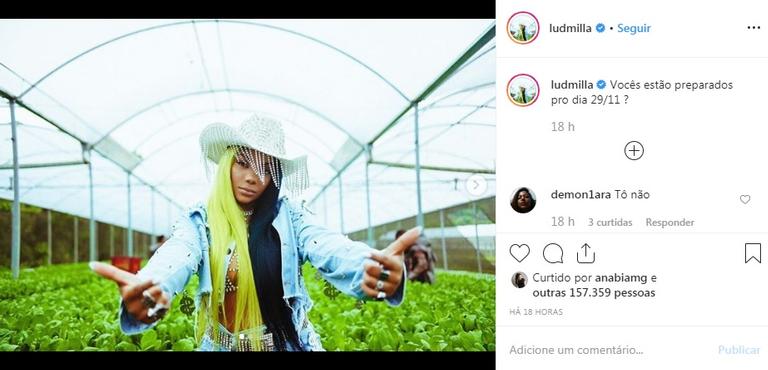 Ludmilla posta fotos dos bastidores de Verdinha