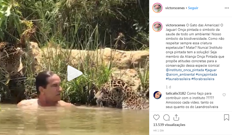 Video de Victor Fasano no Instagran