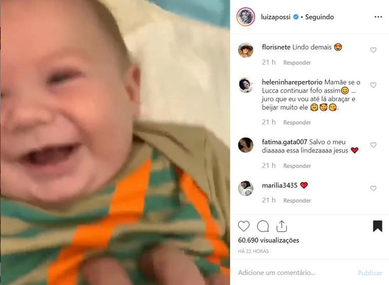 Vestido de Chaves, filho de Luiza Possi explode o fofurômetro com risada de arrancar suspiros