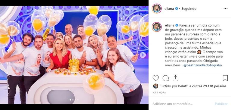 Eliana ganha festa surpresa de fãs na gravação de programa