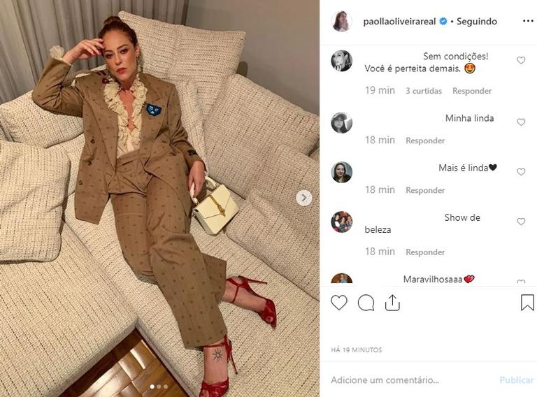 Paolla Oliveira com look Gucci