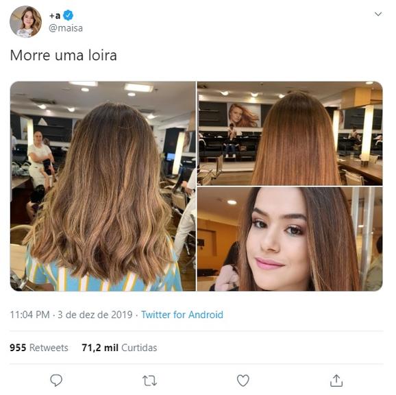 Maisa deixou o loiro para trás e apareceu com novo visual