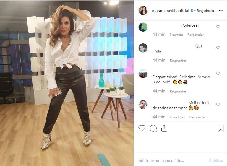 Mara Maravilha em look poderoso