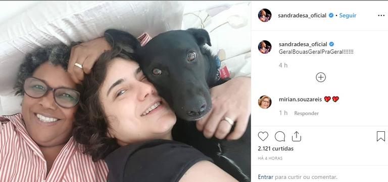 Veterana mostrou a esposa