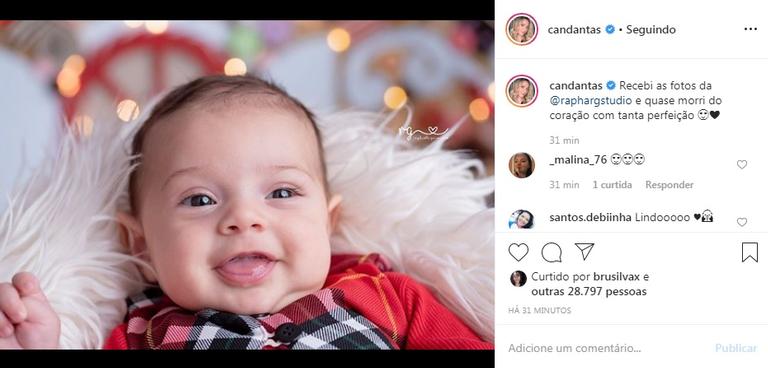 Carol Dantas posta foto de Valentin e pequeno encanta a web