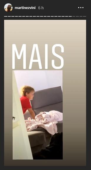 Vinicius Martinez mostra Davi Lucca brincando com Valentin