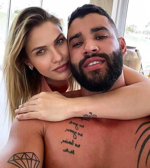 Andressa Suita e Gusttavo Lima surgem em clique romântico e encantam web