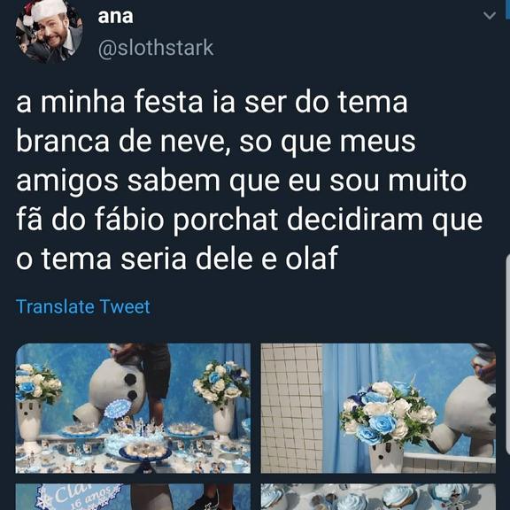 Fábio Porchat vira tema de festa