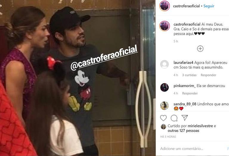 Grazi Massafera com Caio Castro e Sofia