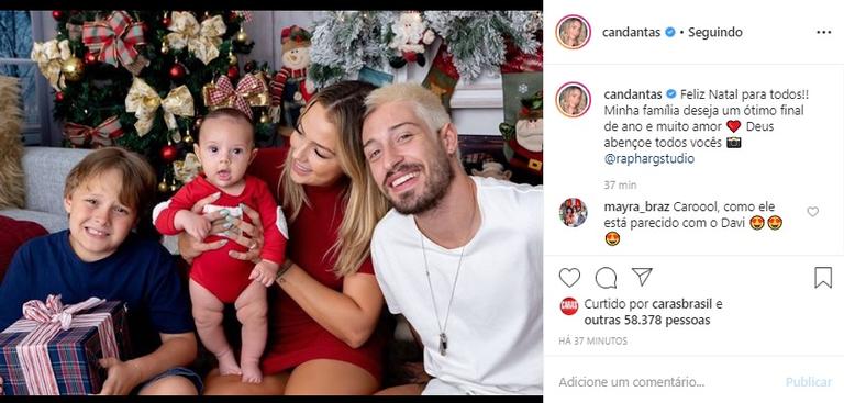 Carol Dantas e a família desejam Feliz Natal aos seguidores