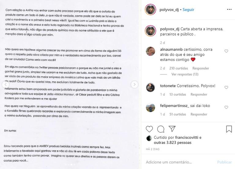 DJ revela que vai processar a cantora Anitta por apropriação