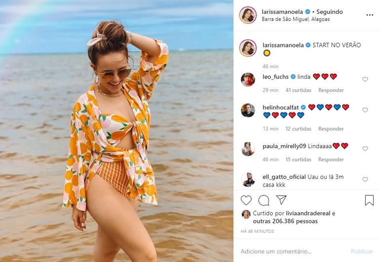 Larissa Manoela aparece em foto preparadíssima para o verão