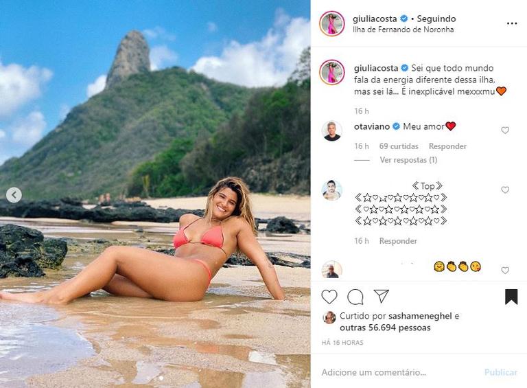 Giulia Costa fala sobre a energia inexplicável de Noronha 